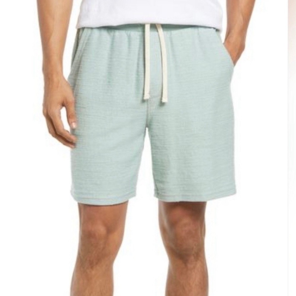 Marine Layer Clayton Textured Lounge 6.5” Short Light Green Drawstring Men’s L